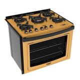 Fogão Embutir Dako Amarelo 5 bocas mesa de vidro Dakolors - Bivolt