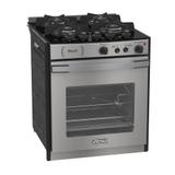 Fogão Embutir Gás Natural Venax Gaudi Platinum Vítreo 4 Bocas Inox