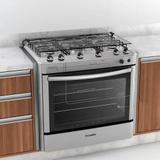Fogão Esmaltec 5 Bocas De Embutir Inox Com Grill elétrico e Acendimento superautomático 5074