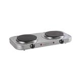 Fogão Fogareiro Elétrico Portátil Camping Mesa Inox 2 Bocas - Agratto