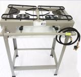 Fogao Industrial 2 Bocas 5 Caulins Registro Mang NBR 13419 - Albasan