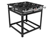 Fogão Industrial 4 Bocas 26x26 QD/QS Grelhas 8 Dedos de Baixa Pressão - Leona
