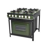 Fogão Industrial 4 Bocas Com Forno Linha Bravo Verde - Venâncio Br4bfvd - Venancio