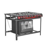 Fogão Industrial A Gás Mared Baixa Pressão 6 Bocas Com Forno