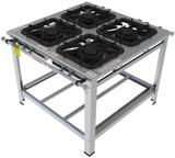 Fogao inox 4 bocas duplas de centro FGI 40 4 C D - Gastromaq