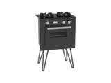 Fogão Portátil 2 Queimadores GLP Venax Mini Cook Preto Bivolt