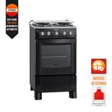Fogão Star Clean Itatiaia 4 Bocas Preto sem acendimento automatico (com Avental)