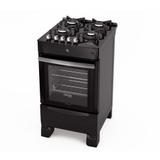 Fogão Vitrum Itatiaia 4 Bocas Preto Mesa de Vidro Bivolt