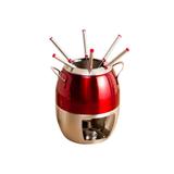 Fondue em Aço Inox Mônaco Vermelho - Casa etna