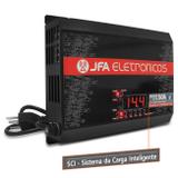 Fonte Automotiva JFA 50A 2500W SCI Carregador Bateria Bivolt Display LED Voltímetro Amperímetro
