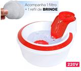 Fonte Bebedouro Cães Gatos 2L Petlon Filtro Vermelho 220v