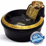 Fonte Bebedouro Petlon Água Elétrico Gatos - Preto Dourado