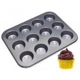 Forma Anti-Aderente Aço Carbono Cupcake Pão De Queijo Aço - Top