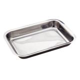 Forma Assadeira em Inox Retangular Pequena Para Bolos, Lasanha 27x20cm - Carisma