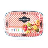 Forma Assadeira Lasanheira Em Vidro Borosilicato Ô Cuisine 2,6 Litros Alta Resistência