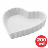 Forma Canelada Baixa Coração 13 Porcelana Branca 13cm 200ml Linha Calorama. Pode ser usado em microondas e Lava-Louça - Schmidt