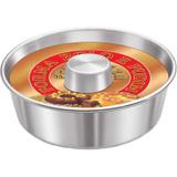 Forma Canudo para pudim bolo torta Aluminio polido Fortaleza 24