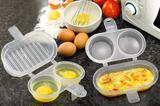 Forma de ovo p fritar omeleteiro microondas kit com 2 pçs - Nitronplast