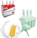 Forma De Plastico Para Picole Sorvete Com 4 Cavidades Colors - Top rio
