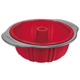 Forma De Silicone Antiaderente 23Cm Vermelha - Sanremo