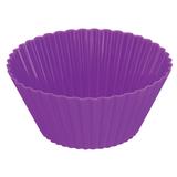 Forma de Silicone Forno Bolo Cupcake Pudim Doces 4 Unidades Lilás - Zanline