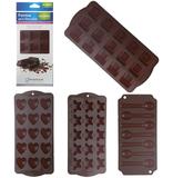 Forma de silicone para chocolate com cavidades sortidas 21x10,5cm - Paramount