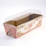 Forma para Bolo Inglês G - C/ Tampa - Mod Floral Rosé c/10 unc - Custom box