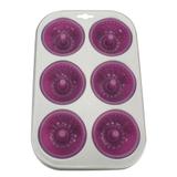 Forma para Cup Cake Muffin em Prateado carbono e silicone para 6 unidades roxa - 18821 - Dynasty collection