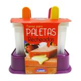 Forma Para Paleta Mexicana Recheada E Picolé Com 4 Cavidades Plasútil 6527 - Plasutil