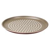 Forma Para Pizza Antiaderente 30Cm Com Furos Vermelha Tramontina