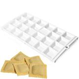Forma para Ravioli e Mini Pasteis em Plastico 24 Cavidades Branco Injetemp