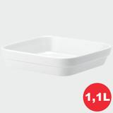 Forma Quadrada c/Alça 20x20cm,1100ml- Porcelana Branca, Forno, micro ondas e Lava louça. - Schmidt