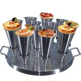 Forma Redonda Aluminio Para Pizza Cone 12cm com 12cones - Gastrobel