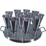 Forma Redonda Aluminio Para Pizza Cone 14cm com 12cones - Gastrobel