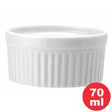 Forma Redonda Canelada (Ramekin) 07 Porcelana Branca 7cm 70ml Linha Calorama Schmidt