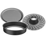 Forma Redonda com Fundo Liso e Cone Removível Com Revestimento Interno Antiaderente Brasil Tramontin - Grafite / 26 Cm - Tramontina
