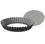 Forma Redonda Crespa com Fundo Removível para Bolo e Torta E Revestimento Interno Antiaderente Brasi - Grafite / 24 Cm - Tramontina