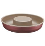 Forma Redonda para Bolo com Revestimento Interno Antiaderente Brasil Tramontina - Cereja / 24 Cm