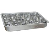 Forma Retangular Aluminio N.5 Para Pizza Cone 15cm com 48cones - Gastrobel