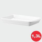 Forma Retangular com Alça 32 Porcelana Branca 31,5x18cm 1300ml Linha Calorama. Pode ser usado em microondas e Lava-Louça - Schmidt
