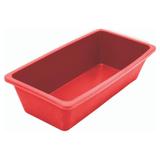 Forma Retangular Para Bolo Inglês e Pão em Silicone Vermelha 21x 12cm - Mundiart