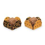 Forminha Caixeta Kid Art Leopardo Poá Laranja e Preto 50 unidades - Festabox