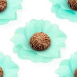 Forminha de Seda para Doces Flor Azul Tiffany 40 unidades Decorart - Festabox