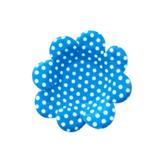Forminha Flor Baixa Poá Azul Claro e Branco 50 unidades Decorart