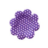 Forminha Flor Baixa Poá Roxo e Branco 50 unidades Decorart