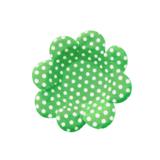 Forminha Flor Baixa Poá Verde Claro e Branco 50 unidades Decorart