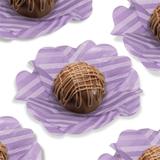 Forminha Flor de Seda Listra Lilás 40 unidades Decorart