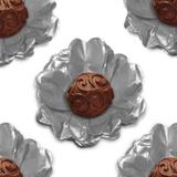 Forminha Flor de Seda Prata 40 unidades Decorart