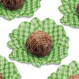 Forminha Flor de Seda Xadrez Verde 40 unidades Decorart