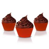 Forminha Impermeável para Cupcake Laranja 45 unidades Regina Festas